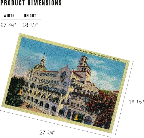 Miniatura 5 de Riverside, California, Mission Inn, Rotunda Wing (rompecabezas de 1000 piezas, tamaño 19 x 27, desafiante rompecabezas para adultos y familia,