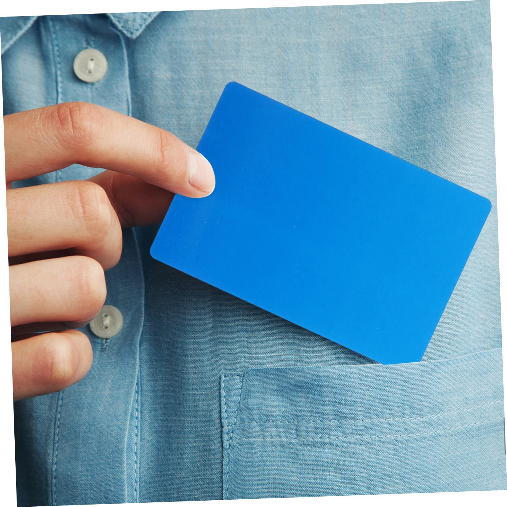 150pièces Cartes De Visite Aluminium De Luxe Plaques Métalliques Lisses Pour Marquage Et Personnalisation Idéales Pour Entreprises Et Événements Professionnels