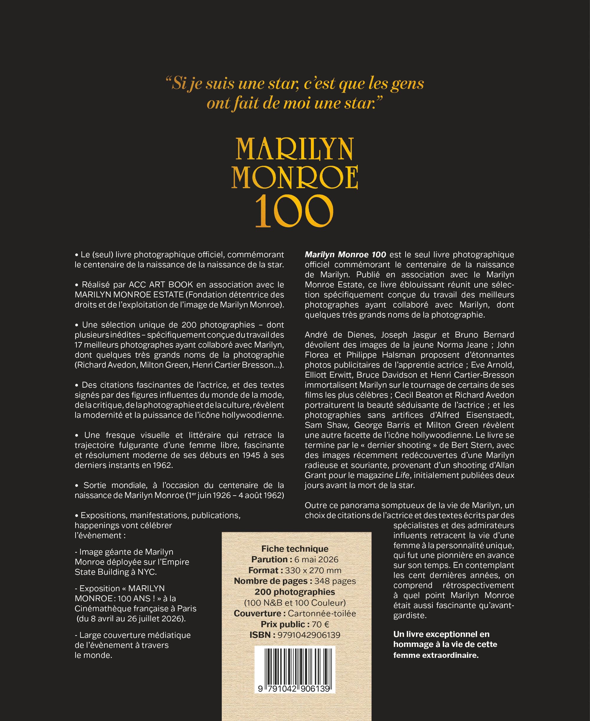 Marilyn Monroe : Le livre officiel du centenaire