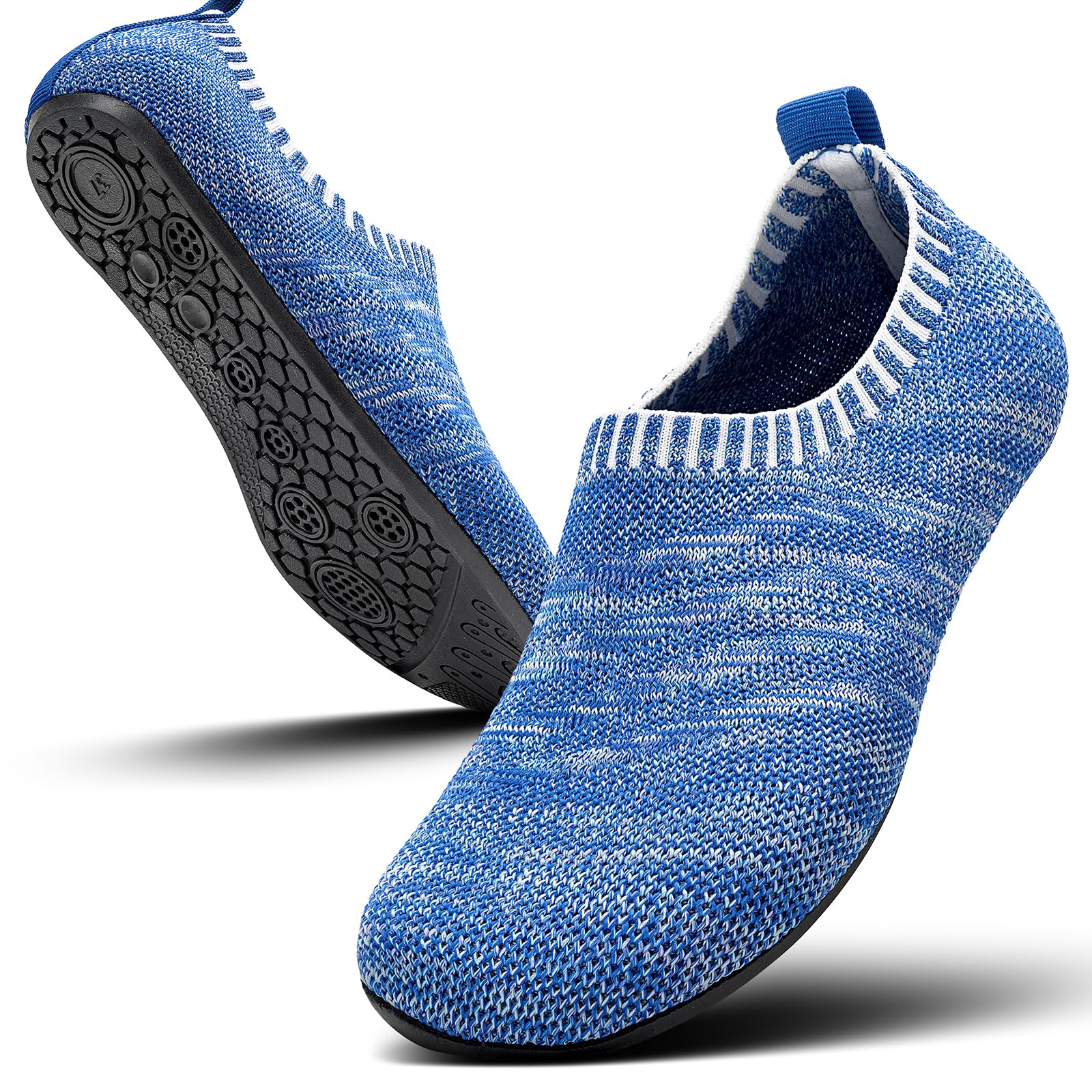 Sosenfer Hausschuhe Herren Damen Barfuss Schuhe Damen Rutschfest Slip on Slipper Flache Barfusshausschuh Home Kuschelige Pantoffel Geschlossen Unisex