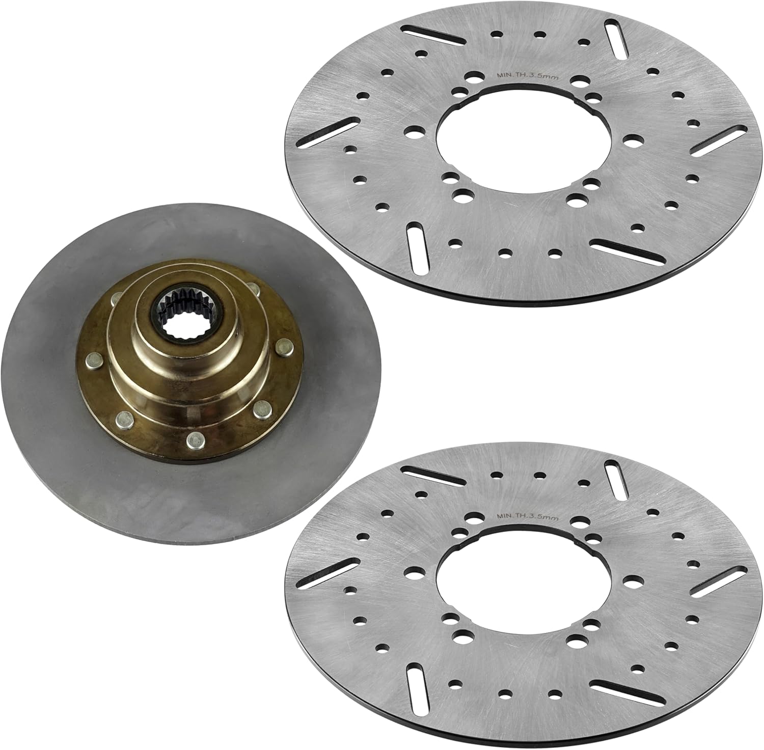 Caltric Front and Rear Brake Disc Rotor Compatible with Polaris Sportsman 500 4x4 1996 1997 1998 1999 2000 Except 6x6