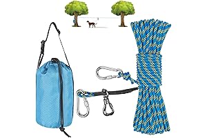 50 Ft Dog Tie Out Cable for Yards, Camping, Parks, Events