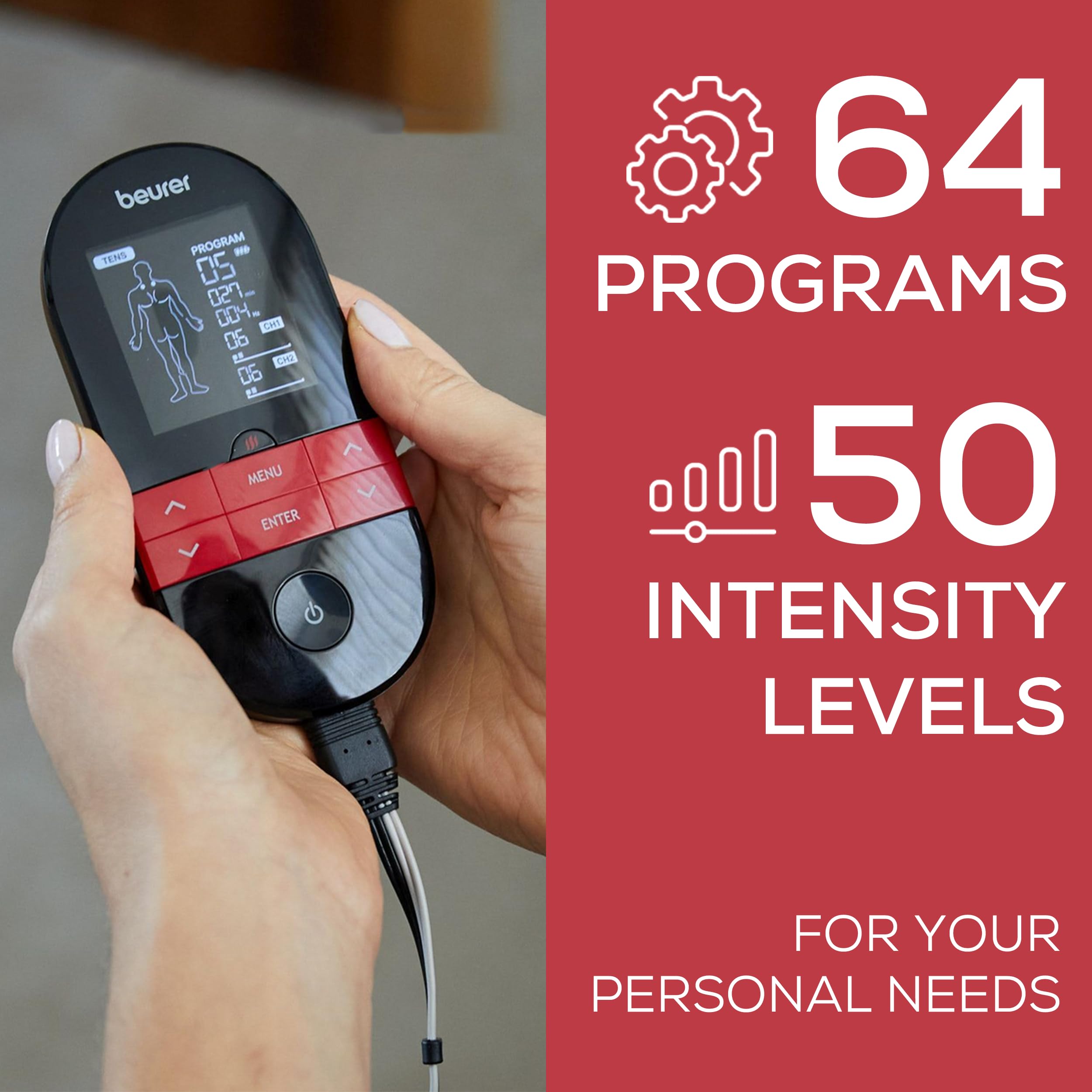 Beurer EM59 3-in-1 TENS Unit - Pain Relief & Muscle Therapy -6