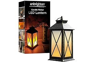 ENBRIGHTEN Basics Flameless Candle LED Lantern, Battery Operated