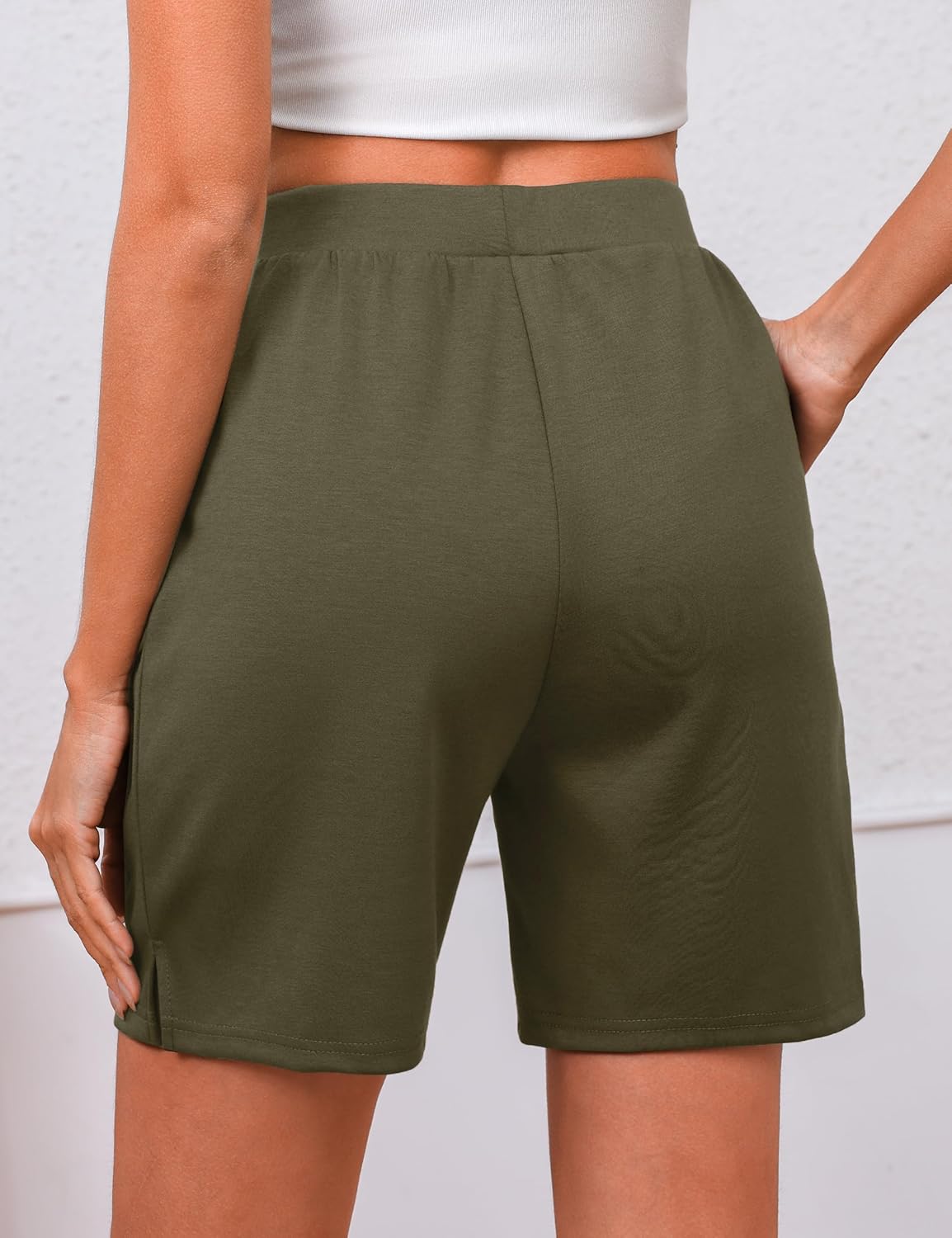 Quenteen Womens Air Layer Shorts Casual Summer Loose Athletic Short Lounge Running Shorts with Pockets - Image 2