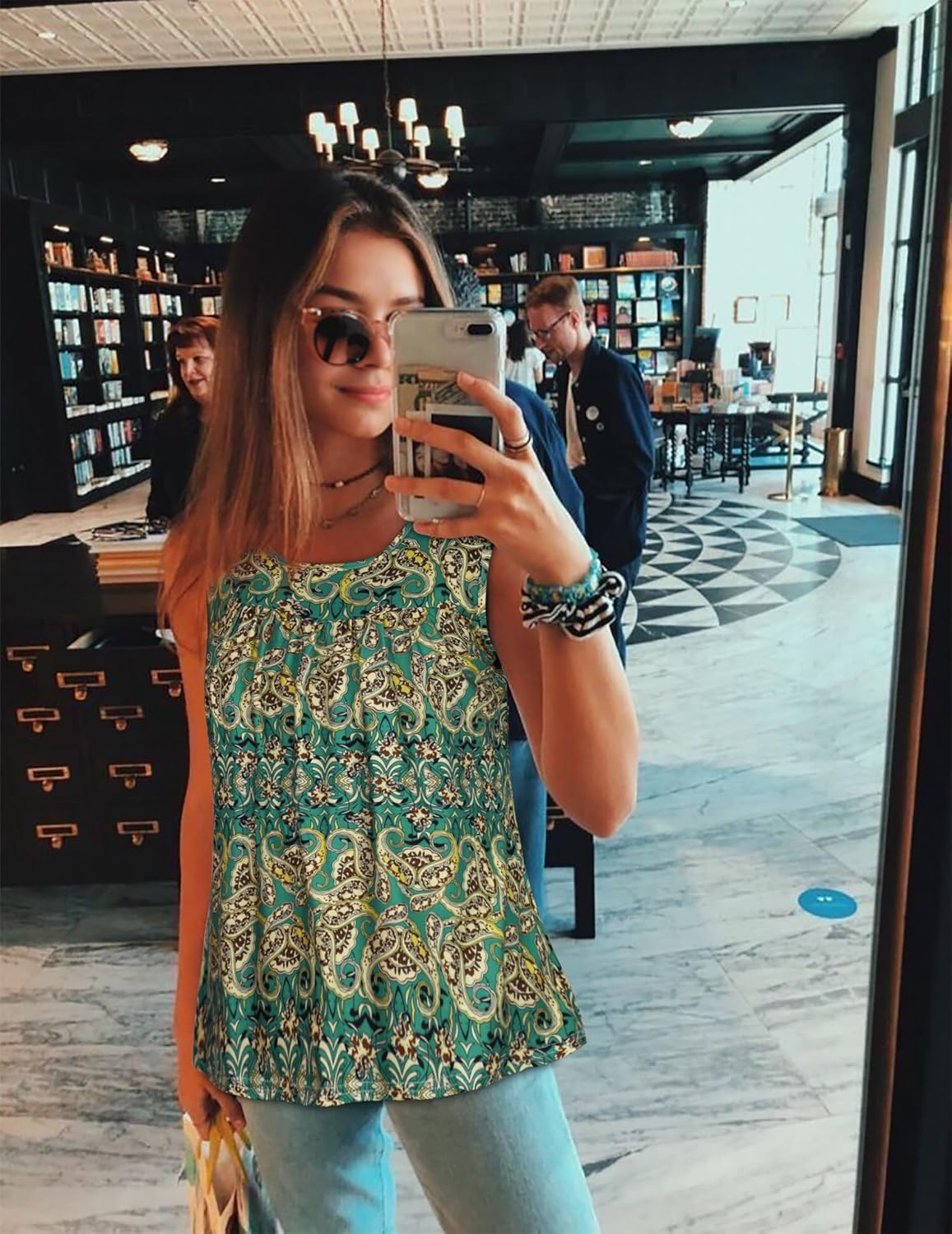 CHICGAL Womens Summer Tank Tops Sleeveless T Shirt Casual Loose Fit Tunic Blouses - Image 3