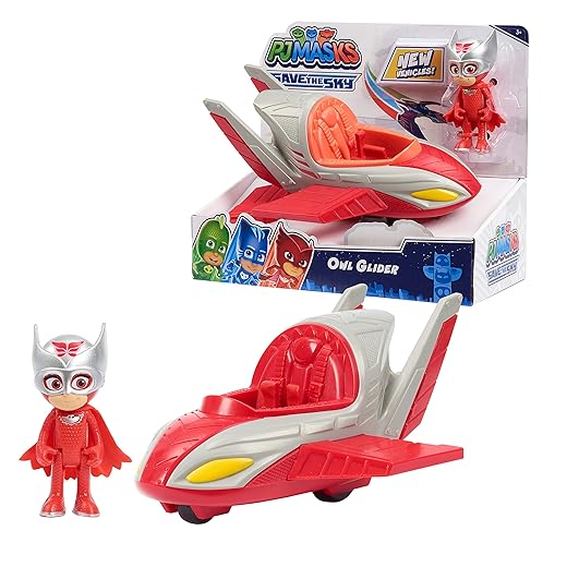 PJ Masks Save the Sky Owl Glider, Kids Toys for Ages 3 Up by Just Play