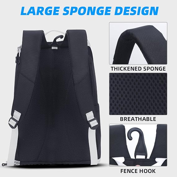 Tennis Backpack with 2 Rackets Holder, for Men & Women - With Vented Shoe Compartment, Fits Tennis Rackets, Pickleball Paddles, Badminton/Squash Racquets, Storage for Balls & Accessories