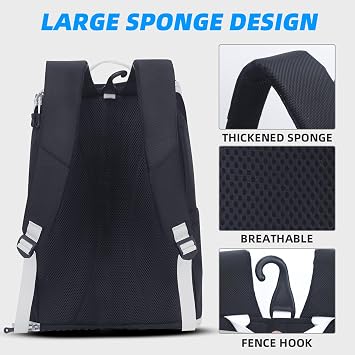 Tennis Backpack with 2 Rackets Holder, for Men & Women - With Vented Shoe Compartment, Fits Tennis Rackets, Pickleball Paddles, Badminton/Squash Racquets, Storage for Balls & Accessories
