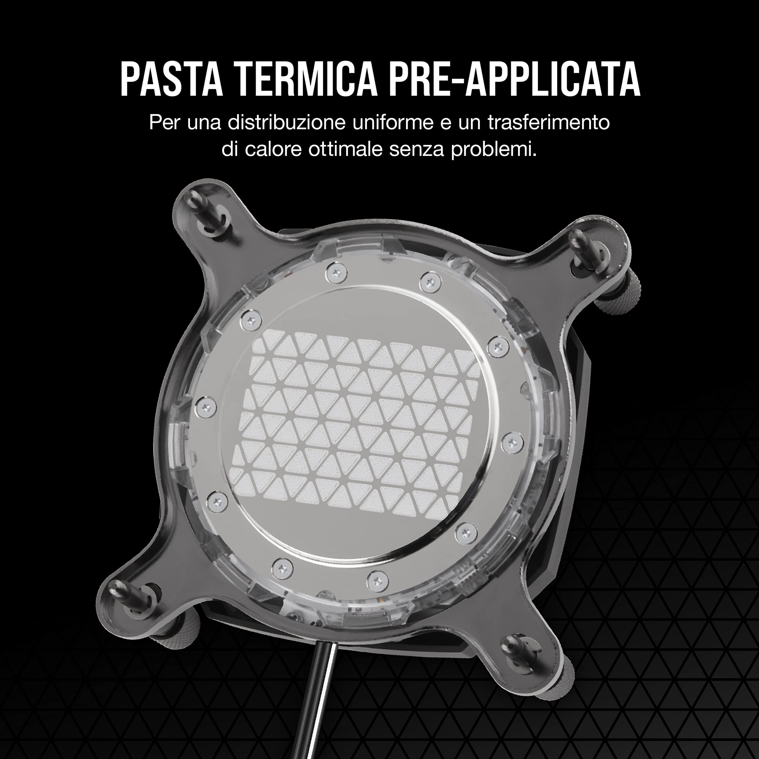 Corsair Hydro X Series XC7 RGB PRO Waterblock per CPU Intel LGA 1700, 1200, 115X e Socket AMD AM4 (Piastra di Raffreddamento in Rame Placcato, Più di 110 Micro-Alette di Raffreddamento) Bianco