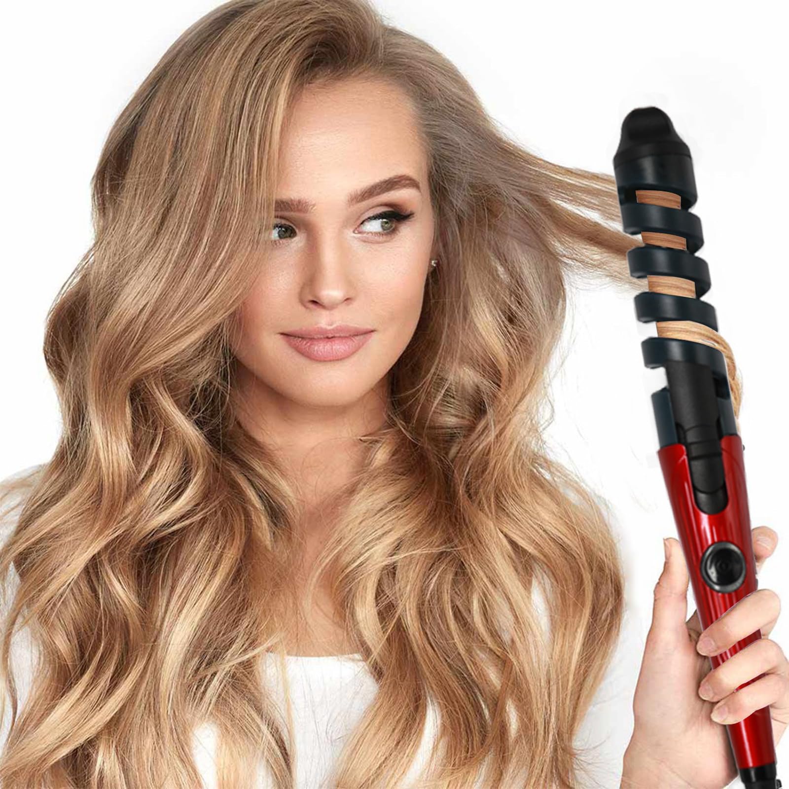 Automatic Curling Iron,Ceramic Auto Hair Curler，Curling Iron Wand,Detangle & Scald-Free,Fast Heating for Hair Styling, Birthday Gift for Women Men