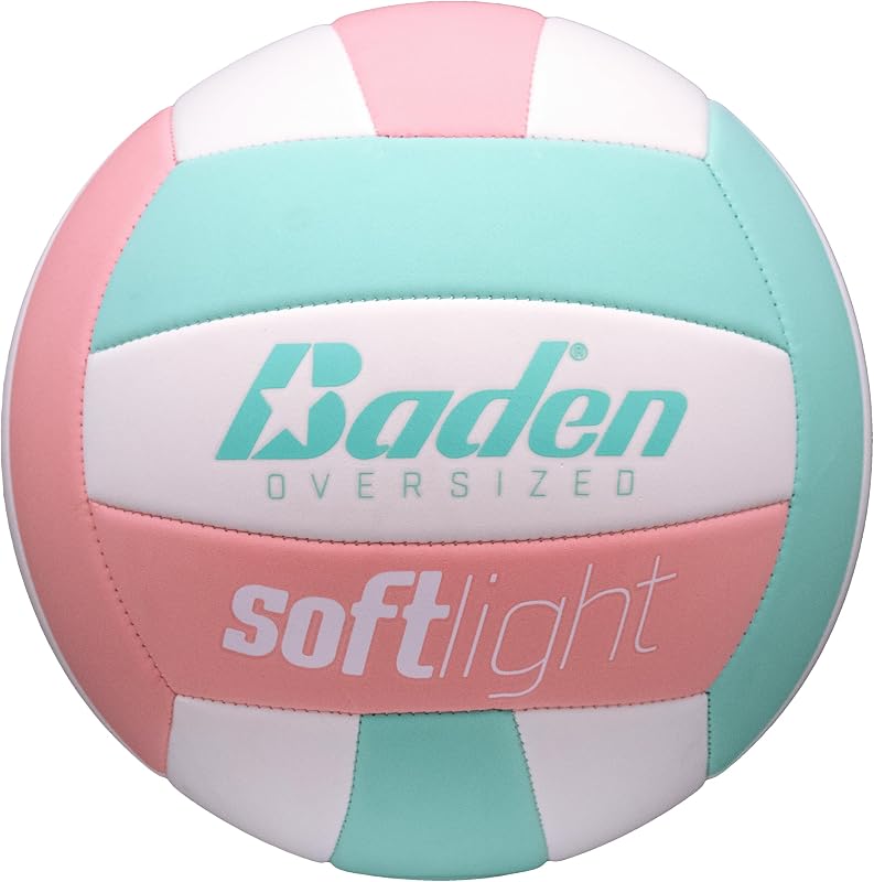 Baden | Softlight VXT2 | No Sting FlexFoam Cover | Youth Oversized Training Volleyball | K-5 Youth Players | 20% Larger + Lighter | Orange/Blue/White | Official Ball of BYOP