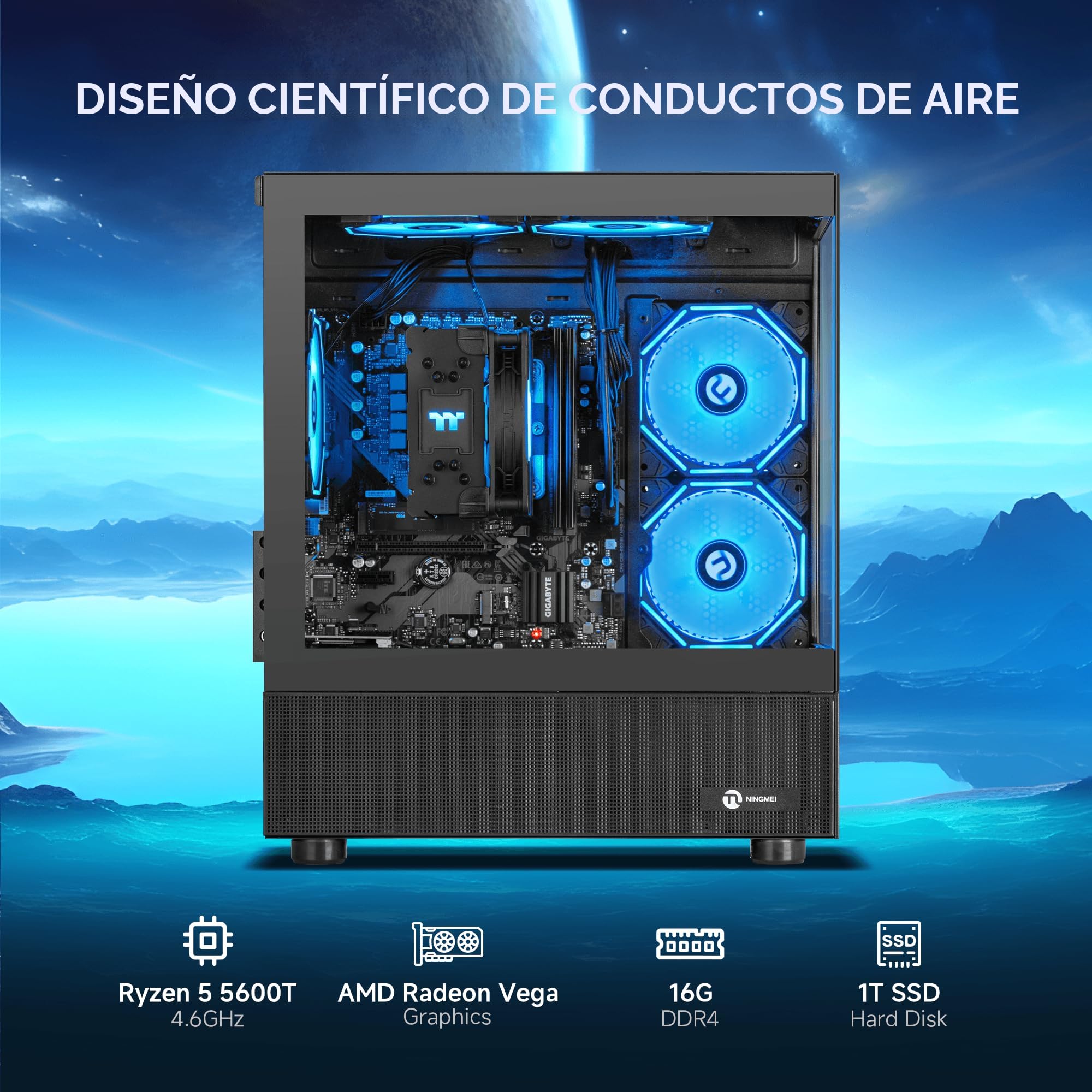 Amazon.com: Computadora de escritorio para videojuegos, AMD Ryzen