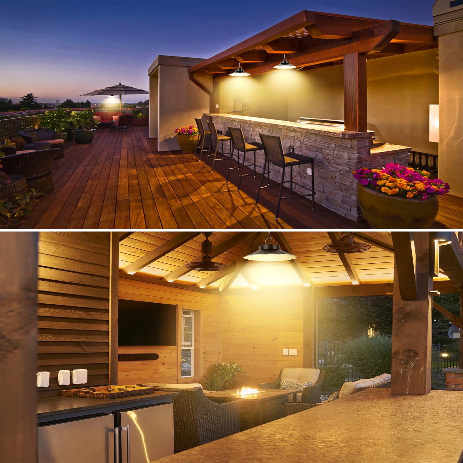 A.bigwhale Solarlampen für Außen Hängend, Solar Hängelampe Außen, Solarleuchte Wasserdicht mit Fernbedienung, Solar Lampe Outdoor für Innen Garten Balkon Terrasse Pavillon Beleuchtung