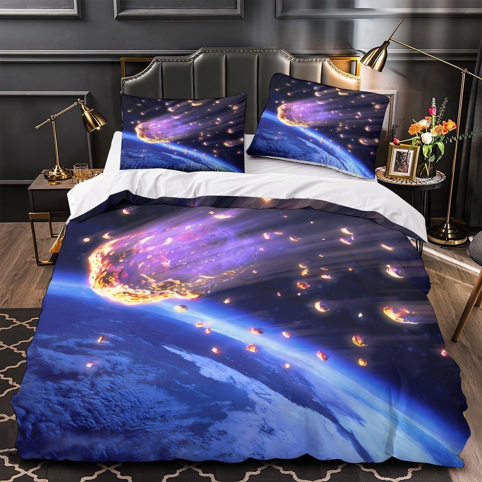 Housse de couette super douce 140x200cm anti-allergie pour lit enfant