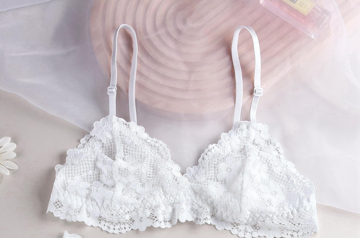 Women Lace Bra and Panty Set Plunge Bralettes No Padding No Underwire Bra - Image 4