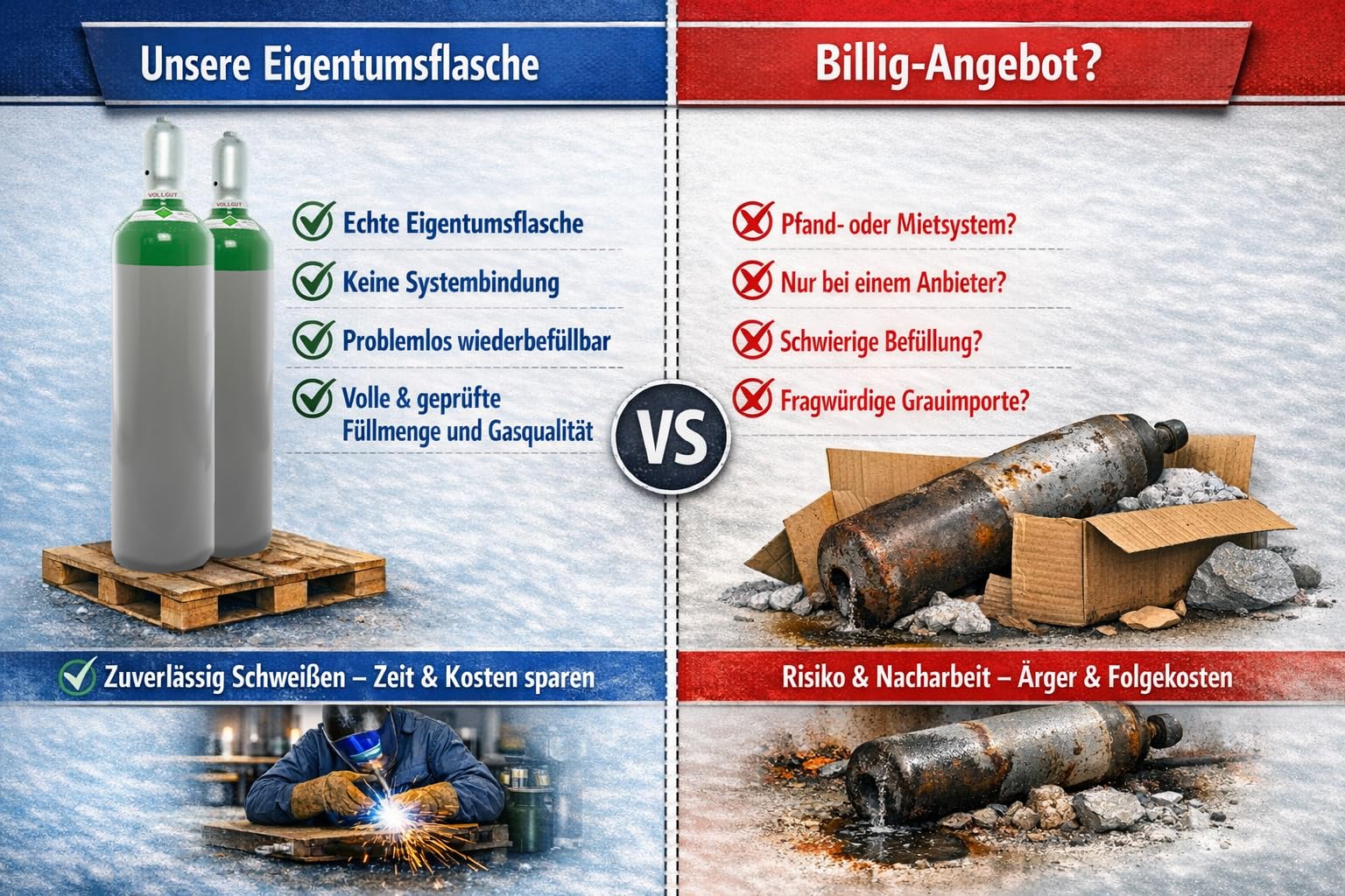 Argon 4.6 | 10 Liter 200 bar Gasflasche gefüllt | Profi-Schweißgas für WIG/MIG | UN1006 | Eigentumsflasche ohne Markenbindung | inkl. Druckminderer – SET | Sofort einsatzbereit | ADR-Gefahrgut-Versand