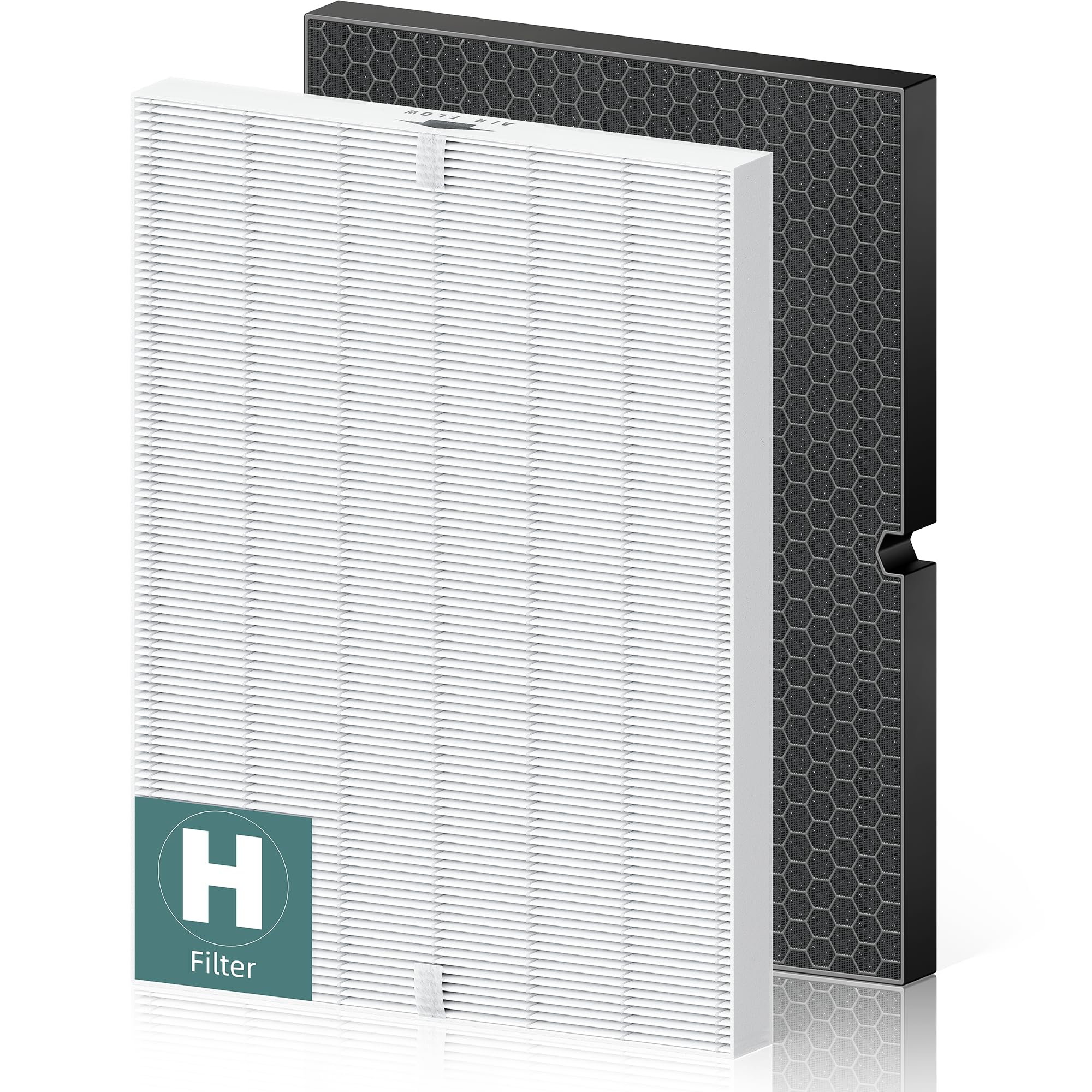 Photo 1 of 116130 Replacement Filter H for Winix 5500-2 AM80 Plasmawave Air Purifier, High Efficiency Filter and Activated Carbon Filter Combo Pack for Home Bedroom Large Room Office Pet Smoke Pollen Odor, 1 Set