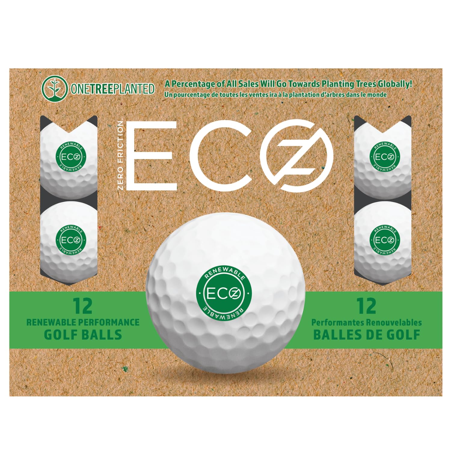 Zero Friction Eco Z Golf Balls - One Dozen (White)