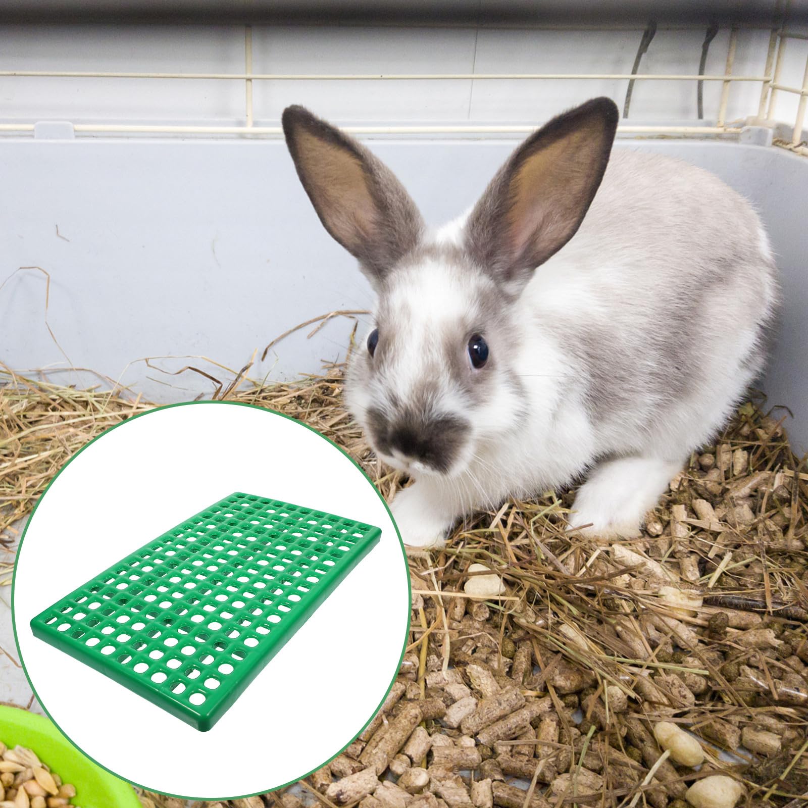 POPETPOP Pavimento per Gabbia Conigli Piastra di Base in Rete Tappetino per Lettiera e Fondo Recinto per Animali