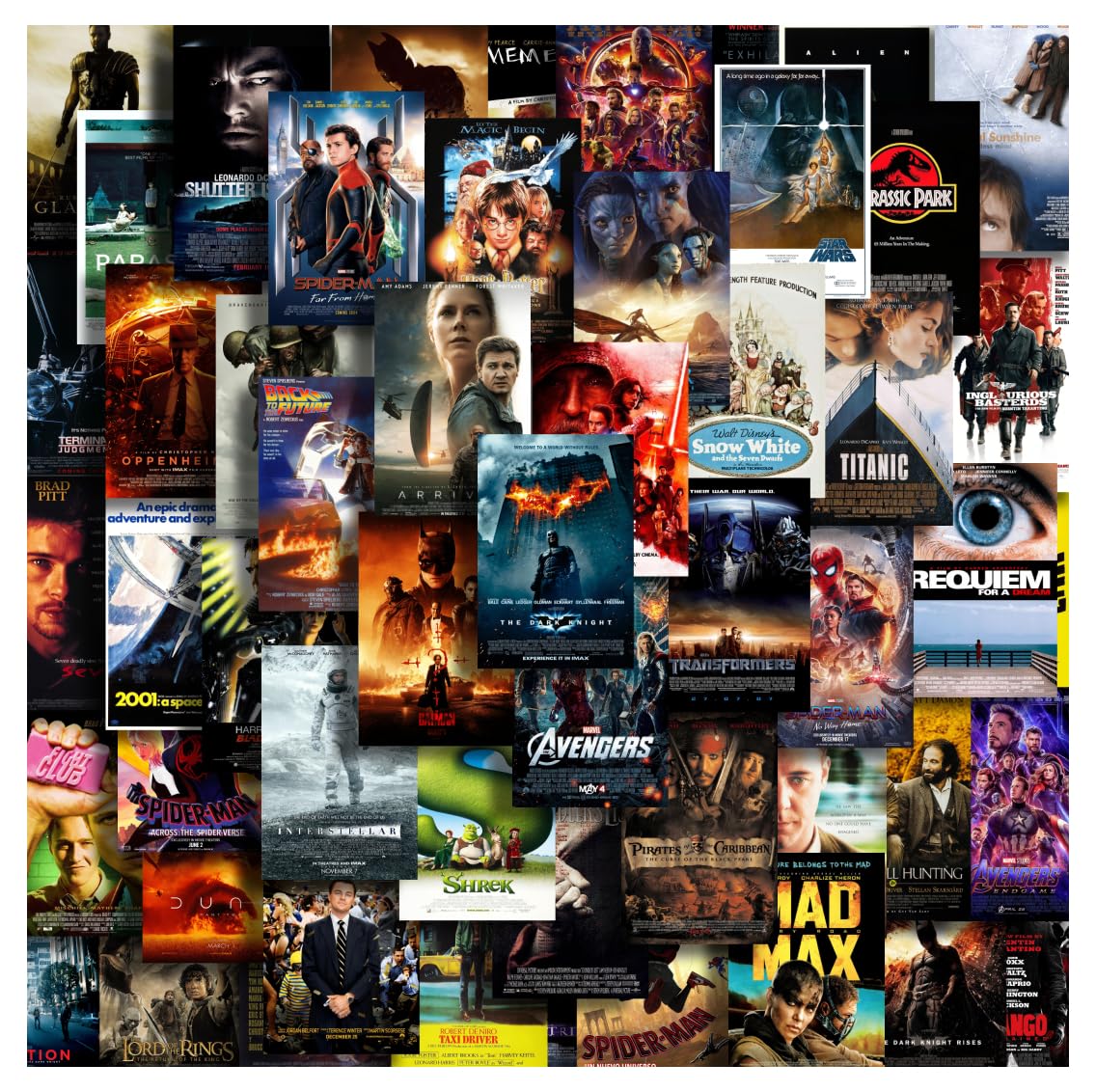 Moment Prints Set of 63 Pcs Hollywood Movie Posters Wall Collage Kit – 4x6 inch Aesthetic Movie Wall Art | 300 GSM Thick Paper | Posters for Bedroom, Living Room, Office | Double-Sided Tape Included-image-8
