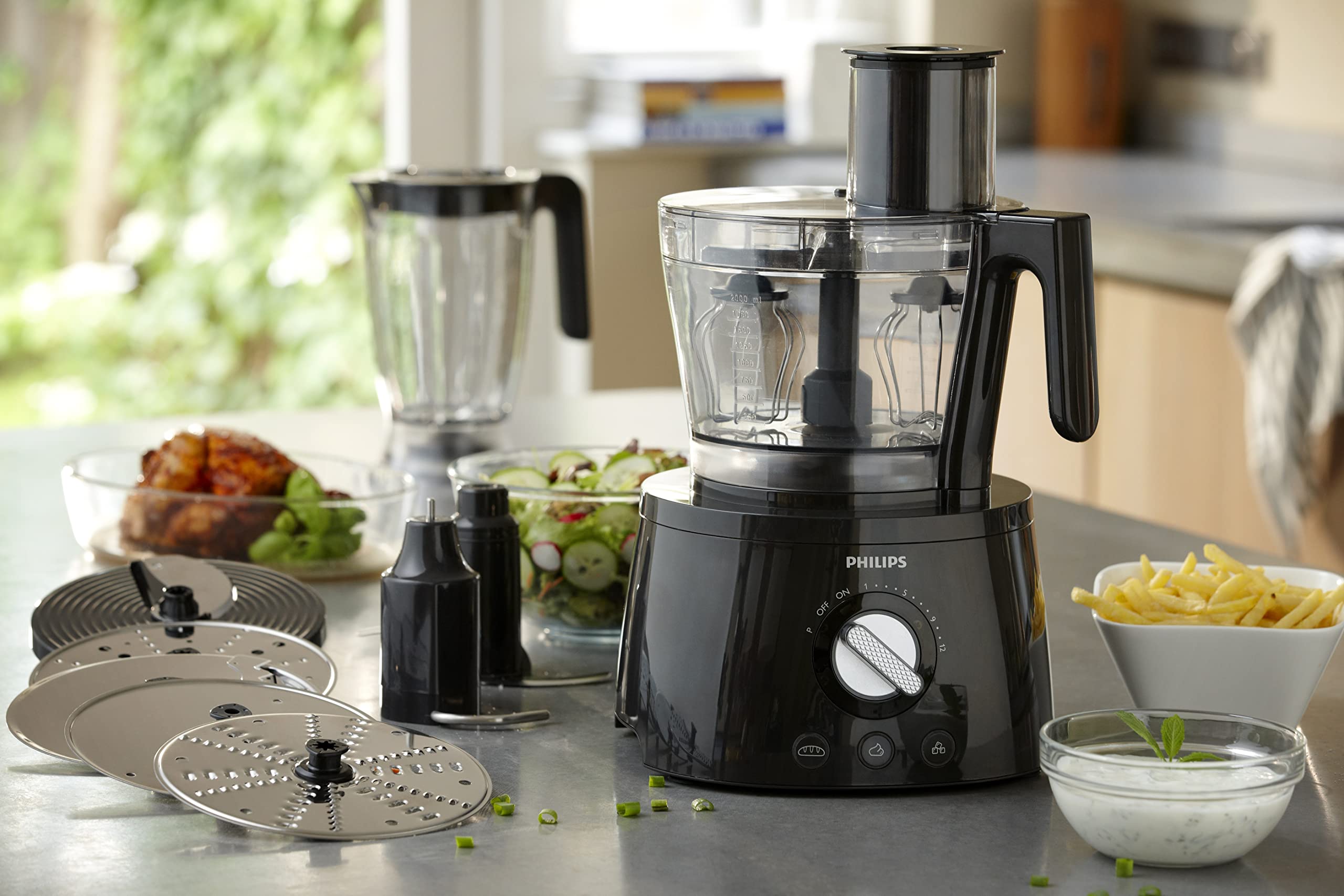 Philips Avance Collection Food Processor 1300W, Compact 3 in 1