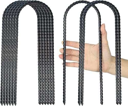 Paquete de 12 estacas de viento para trampolines, 12 pulgadas, extra resistentes, recubiertas en forma de U, anclajes de acero para decoración de
