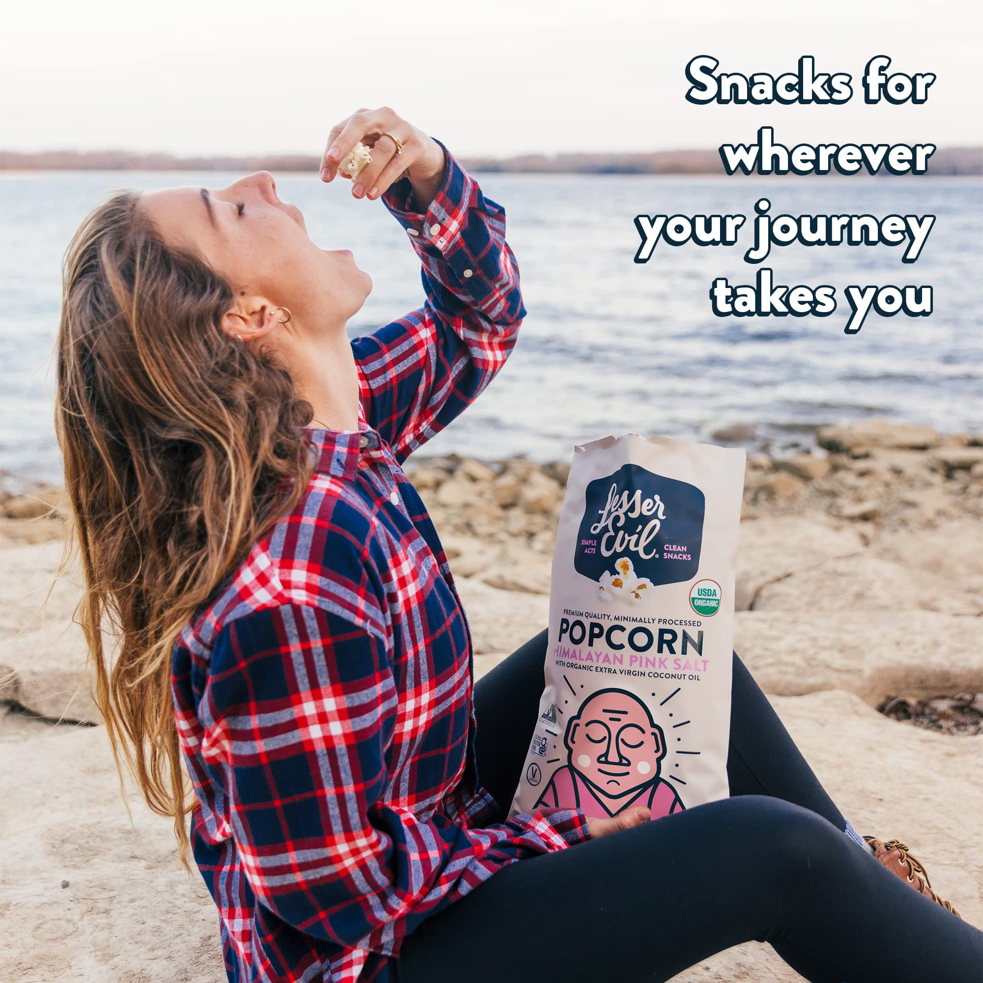 LesserEvil Himalayan Pink Salt and Himalayan Gold Organic Popcorn ...