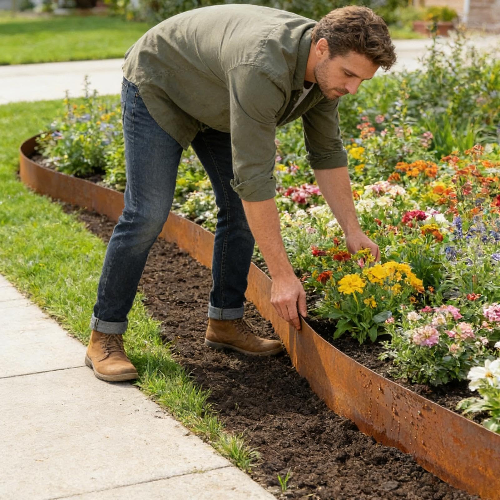 Bordure de parterre de jardin - Décoration imperméable découpable