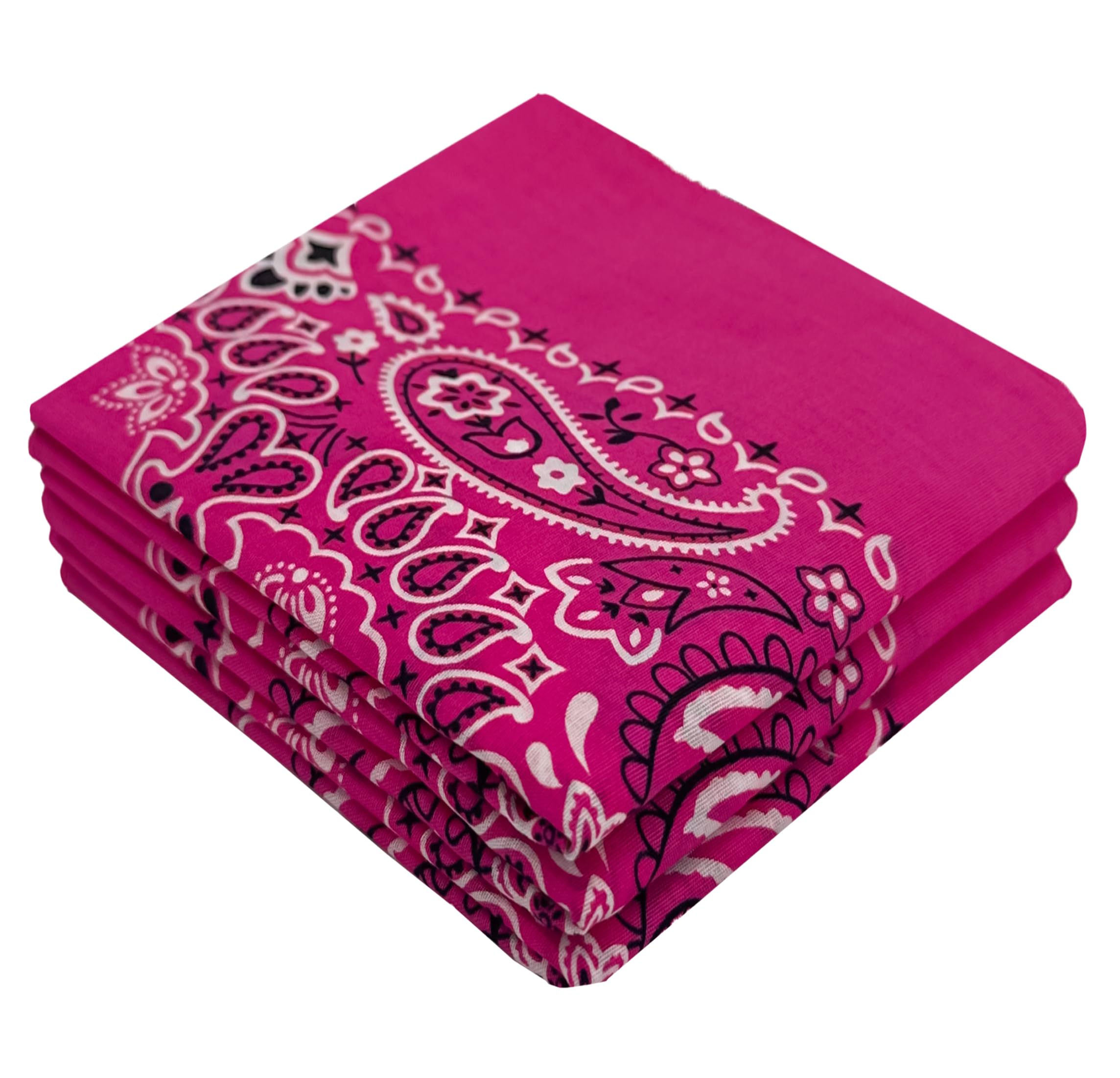 Every-ville Cotton Bandana Handkerchief for Men &amp; Women, 3 Pack