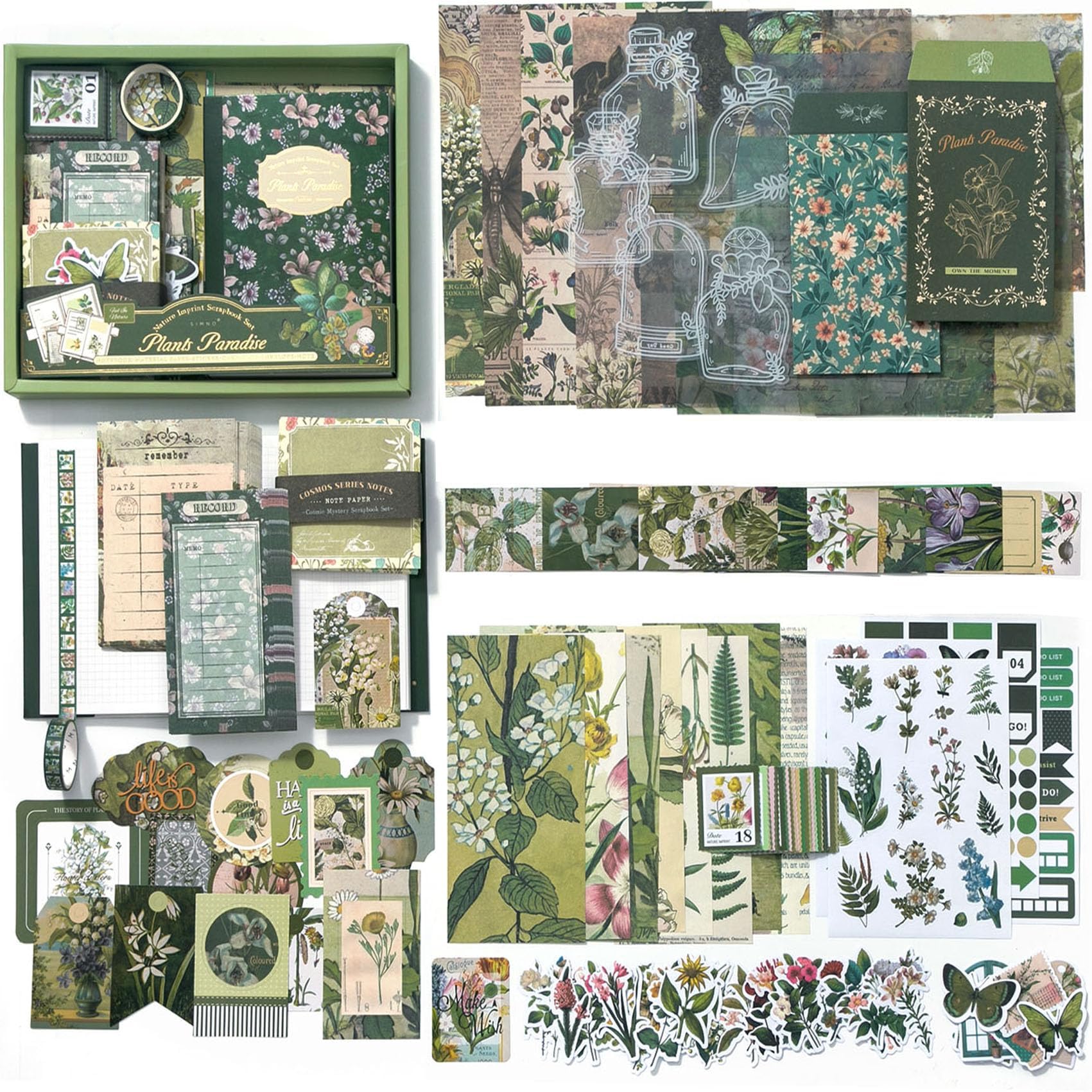 BetterJonny Aesthetic Scrapbook Kit, Vintage Scrapbook Journaling with A6 Grid Notebook Washi Paper Stickers Orange Art Journaling Scrapbooking Supplies for DIY Arts Crafts Collage Decorative S โ image 1