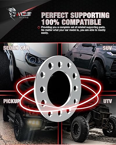 Miniatura 7 de MZS 6x55 6x1397 espaciadores de ruedas 12 de grosor 5x55  5x1397 8x55  8x1397 accesorios de rueda para 5lug 6lug 8lug SUV camión furgoneta 2WD4WD