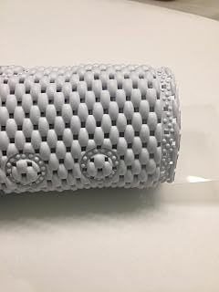 Popular Bath Waffle Weave TUB MAT White Style PVC Foam, Premium Quality Nonslip, Simple USE Place Directly Over Drain, Size 17"x 36", White