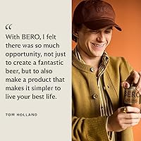 Vista 6 de BERO Noon Wheat - Cerveza sin alcohol, paquete de 12 cervezas artesanales estilo trigo, cerveza Light Ale NA de Tom Holland, afrutada y fresca
