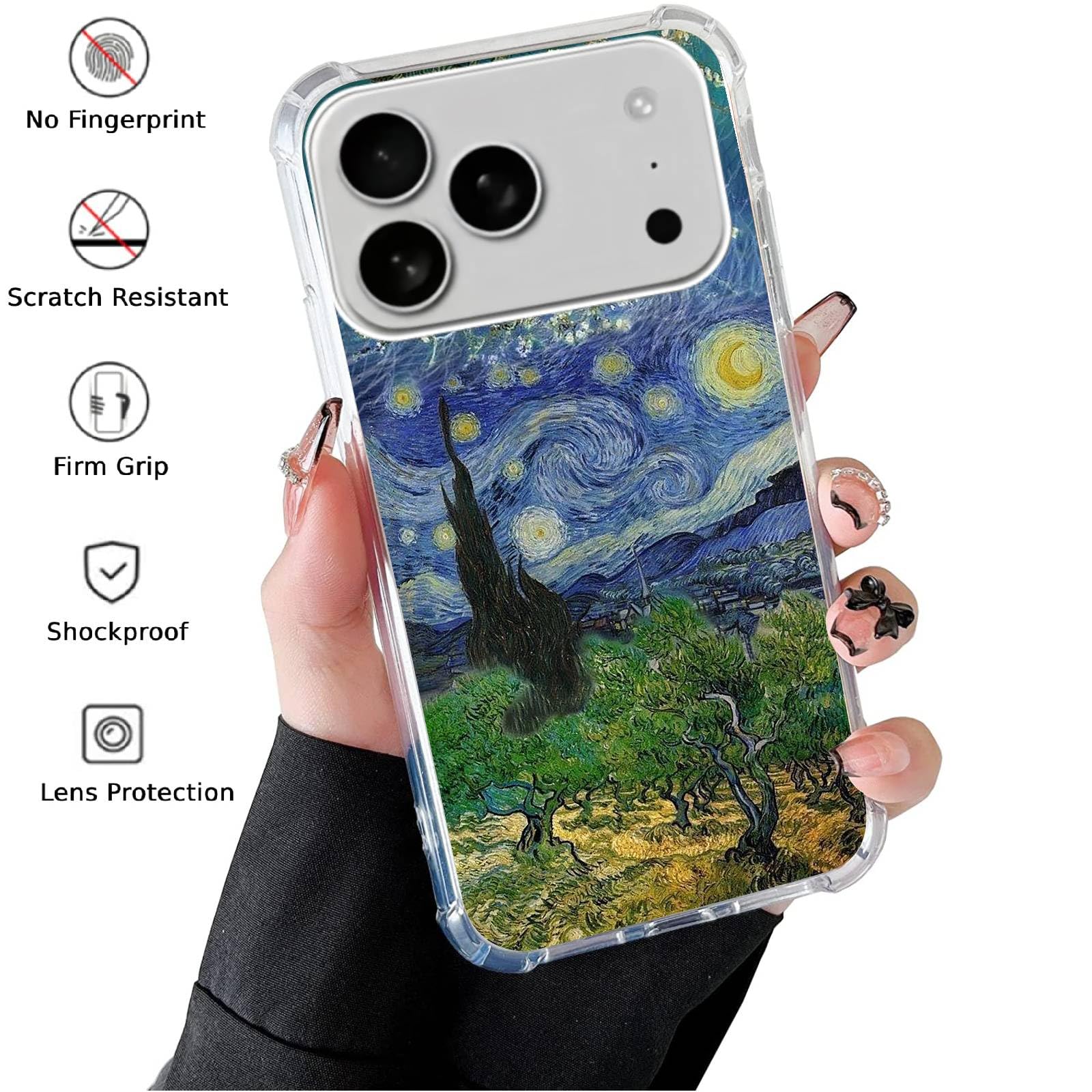 Amazon.com: Van Gogh Paintings Phone Case Compatible with iPhone 17 Pro  Max, Three Artworks from Van Gogh Art Case for iPhone 17 Pro Max, Unique  Soft TPU Bumper Protective Cover : Cell