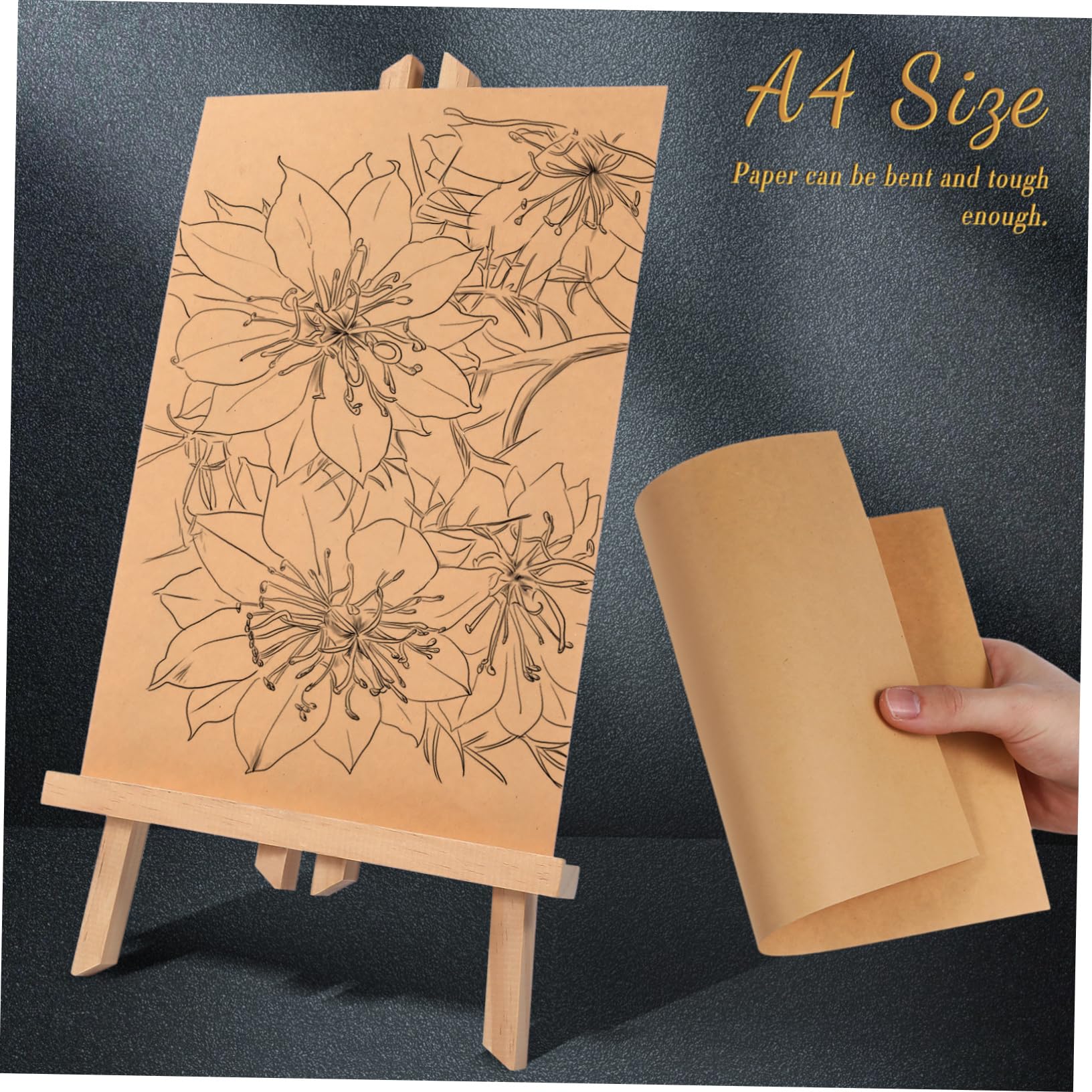 Lurrose 100pièces Papier Kraft Épais M² pour Scrapbooking Loisirs Créatifs et Projets Faits Main