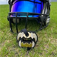 Vista 7 de LeCool Protector bucal de fútbol con correa conectada, 3D Beast Chrome, protector bucal para adultos y jóvenes, pieza para deportes para máximo