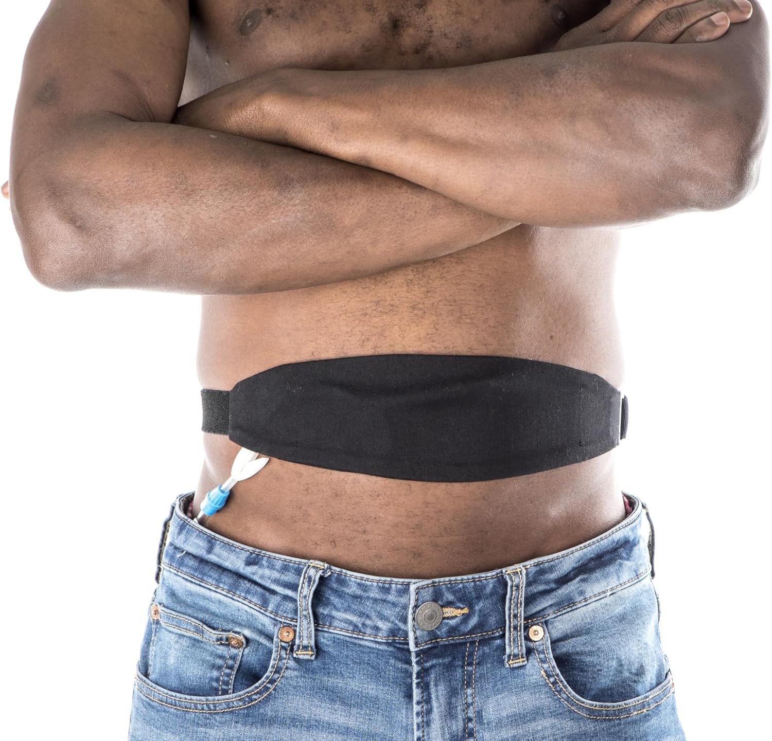 Stickman Tuck-Away PD Dialysis Catheter Support Belt (XL BK 48-58″) – Adjustable, Comfortable Peritoneal Dialysis Clothing for Discreet Tubing Concealment – Easy Access Transfer Set – Durable PD belt