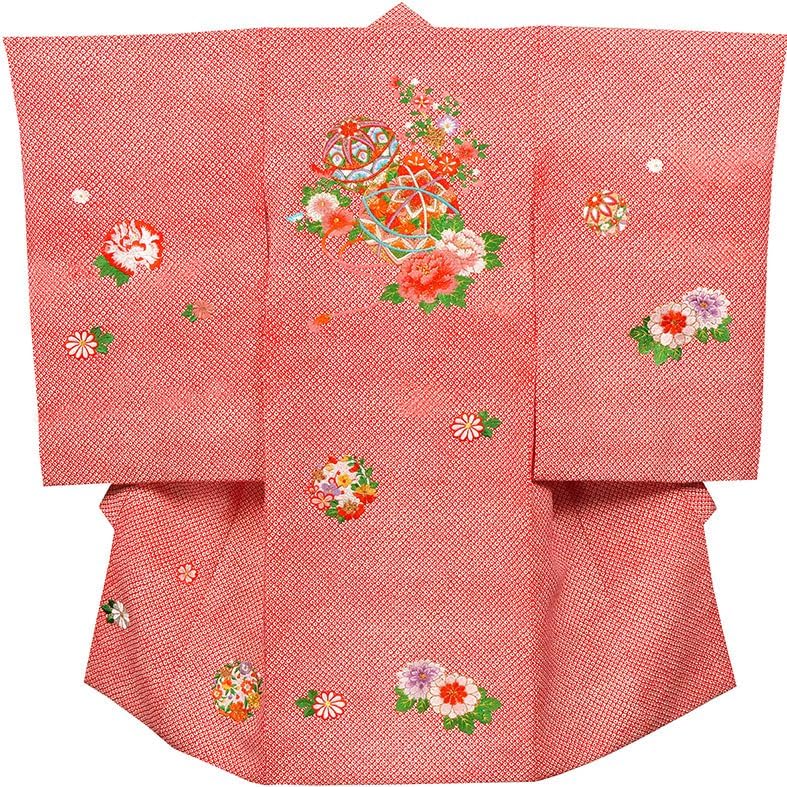 お宮参り 産着 女児 合繊 豪華絢爛 のしめ 金駒縫 綸子地 白 NO41236