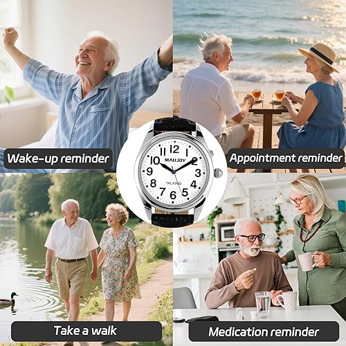 Vista 15 de Talking Watch, Loud Clear Voice for Elderly Blind or Visually Impaired, Speaks The Time, Date or Alarm Time
