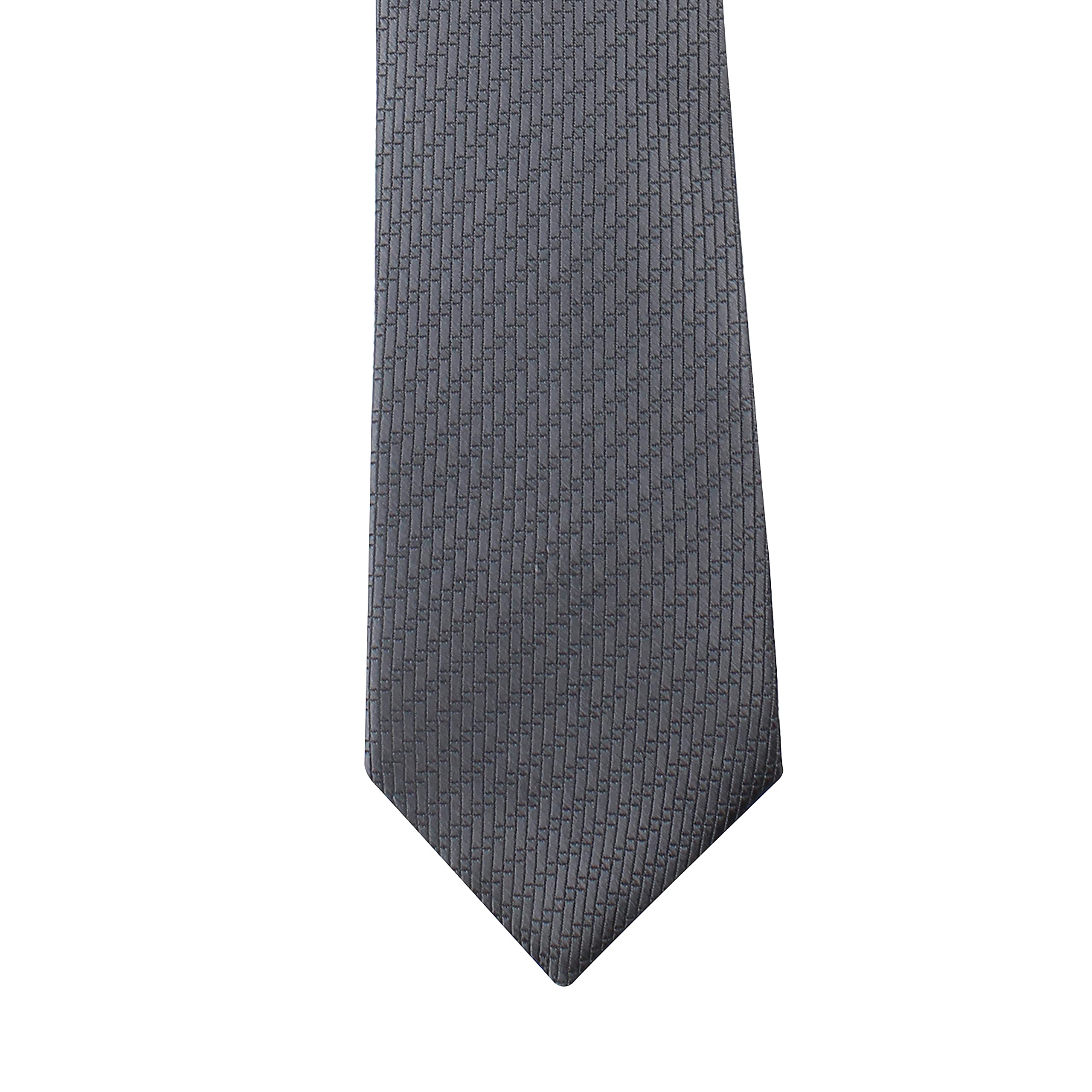Kavove The Energise Self Pattern Black Necktie For Men - Image 4 thumbnail