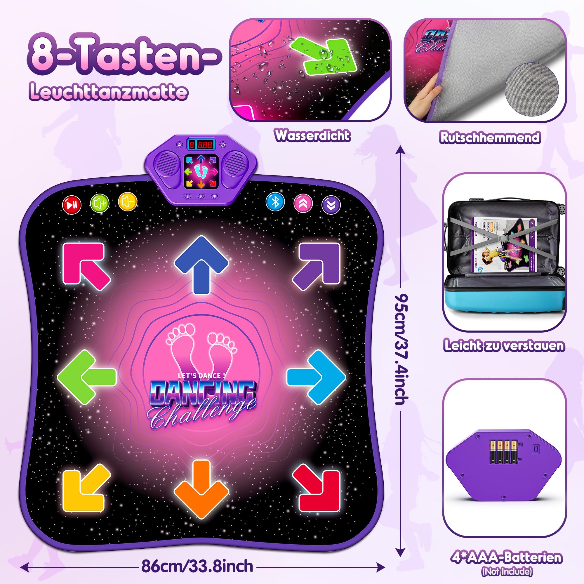 DanceMat™ - Interactieve Dansmat met Muziek & LED