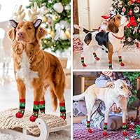 Vista 30 de BEAUTYZOO 6 calcetines para perros para evitar lamer las patas, zapatos antideslizantes para suelos de madera dura en pavimentos calientes, botas