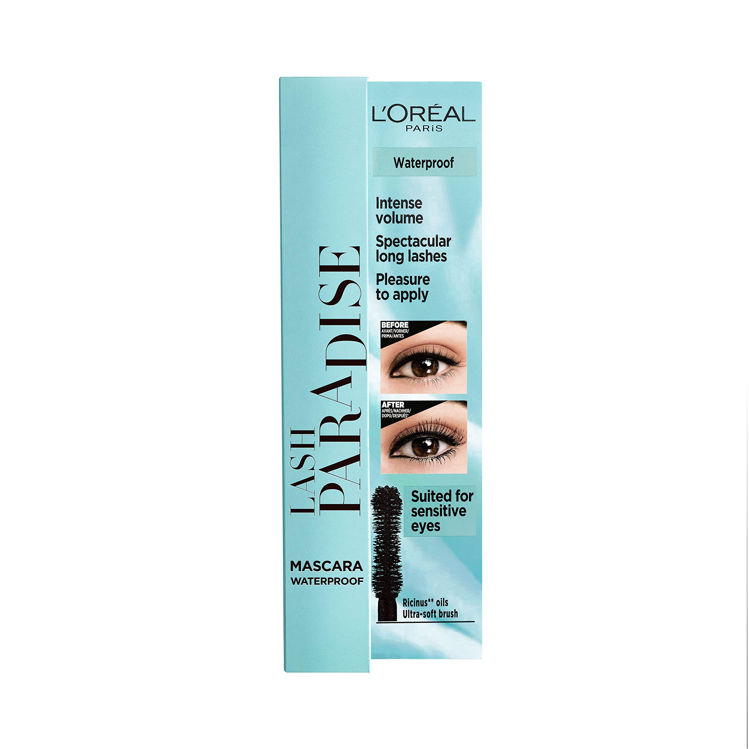 L'Oréal Paris Lash Paradise, Mascara Volumizzante e Allungante, Waterproof, Nero, 6,4 ml