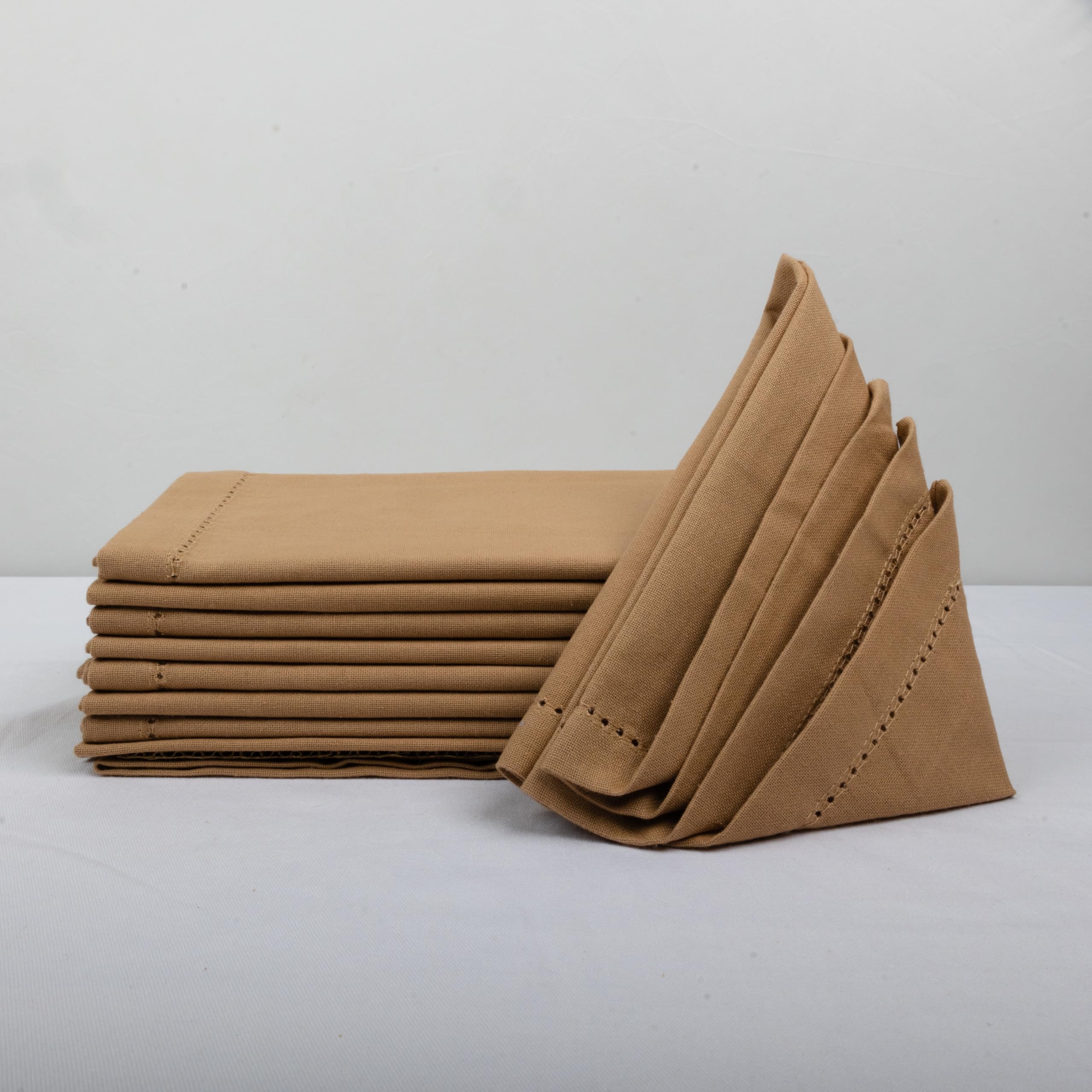 Servilletas de cena 100 % algodón de primera calidad, dobladillo clásico, esquinas ingletadas, altamente absorbentes, duraderas, servilletas de tela reutilizables para comedor, bodas,