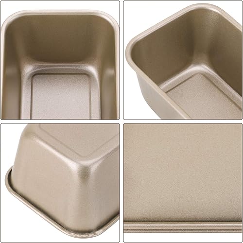 Miniatura 7 de Beasea Juego de 2 moldes para pan rectangulares de 12 x 4 pulgadas, moldes antiadherentes de acero al carbono, molde para tostadas doradas, moldes