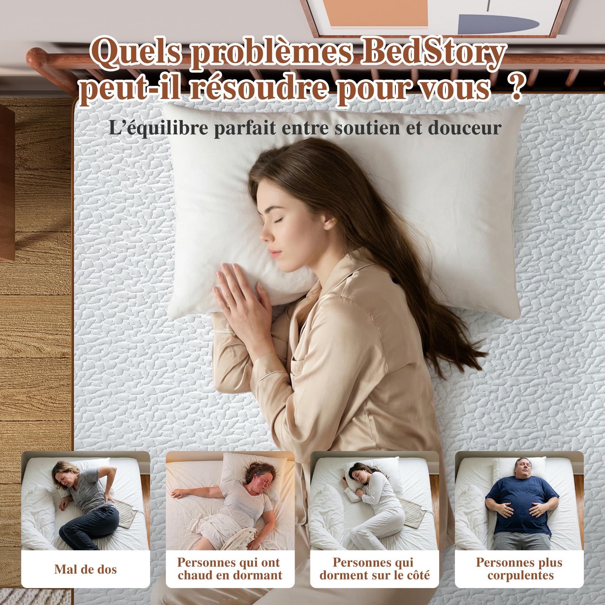 BedStory Tope de colchón de 160 x 200, 7,5 cm de altura, gel viscoso con funda lavable, transpirable y cómodo, H2/H3 de espuma viscoelástica para cama con somier y camas incómodas sofá cama