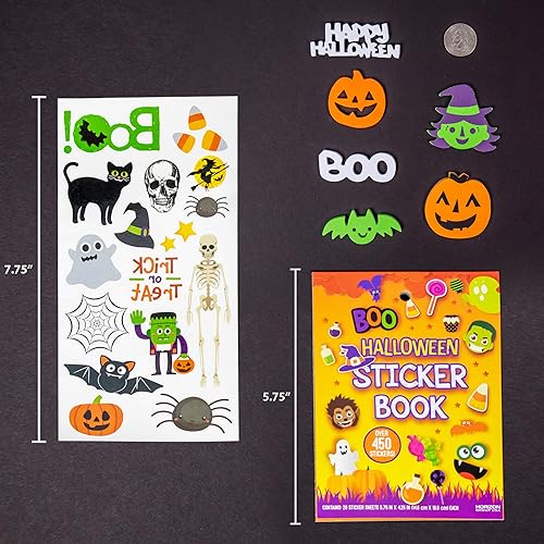 Miniatura 7 de Horizon Group USA Paquete de calcomanías y tatuajes de Halloween, incluye más de 450 calcomanías, más de 15 tatuajes temporales y más, ideal para