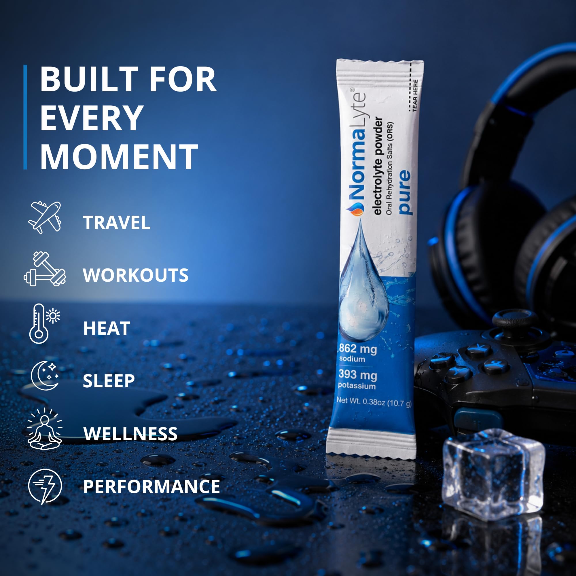 NormaLyte Pure Unflavored Electrolyte Powder, Hydration Stick, 6 Count — Amazon image 3