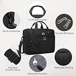 RAINSMORE 17.3 Sac à ordinateur portable de pouce mallette extensible pour hommes Grand sac à eau résistant au travail, bureau, voyage